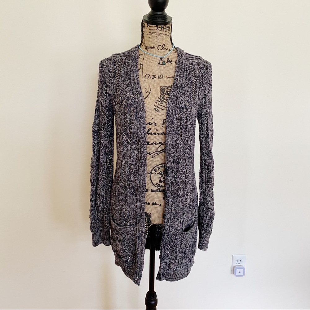 Calvin Klein Jeans Cotton Grey Tweed Sweater